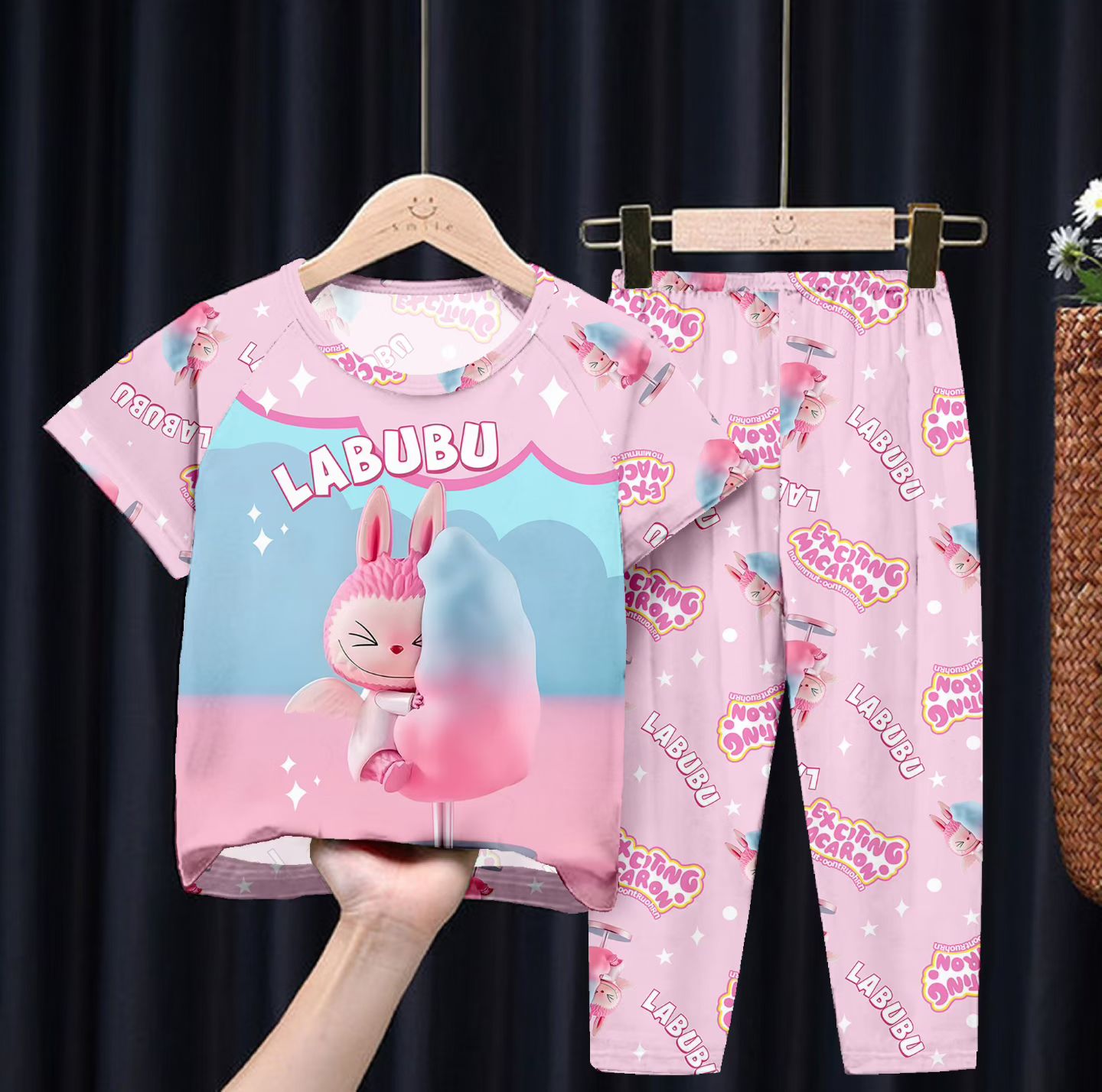 Pijama Temática Niños y Niñas (LABUBU) (2 pcs) Talla 8-18