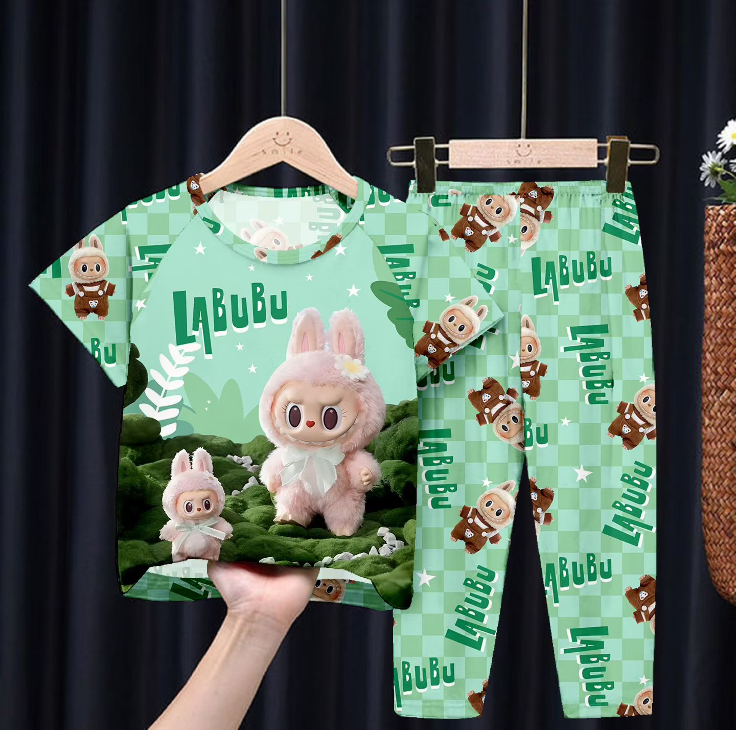 Pijama Temática Niños y Niñas (LABUBU) (2 pcs) Talla 8-18