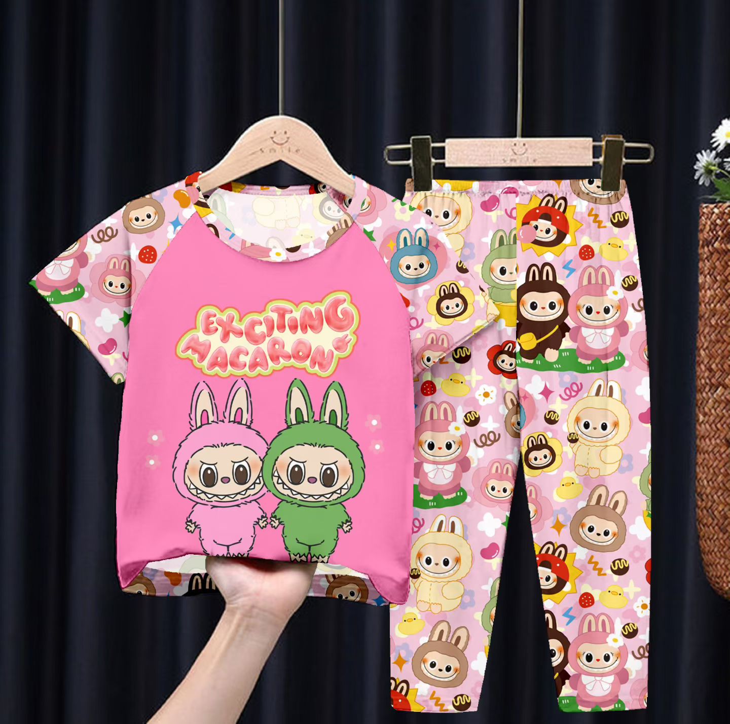 Pijama Temática Niños y Niñas (LABUBU) (2 pcs) Talla 8-18