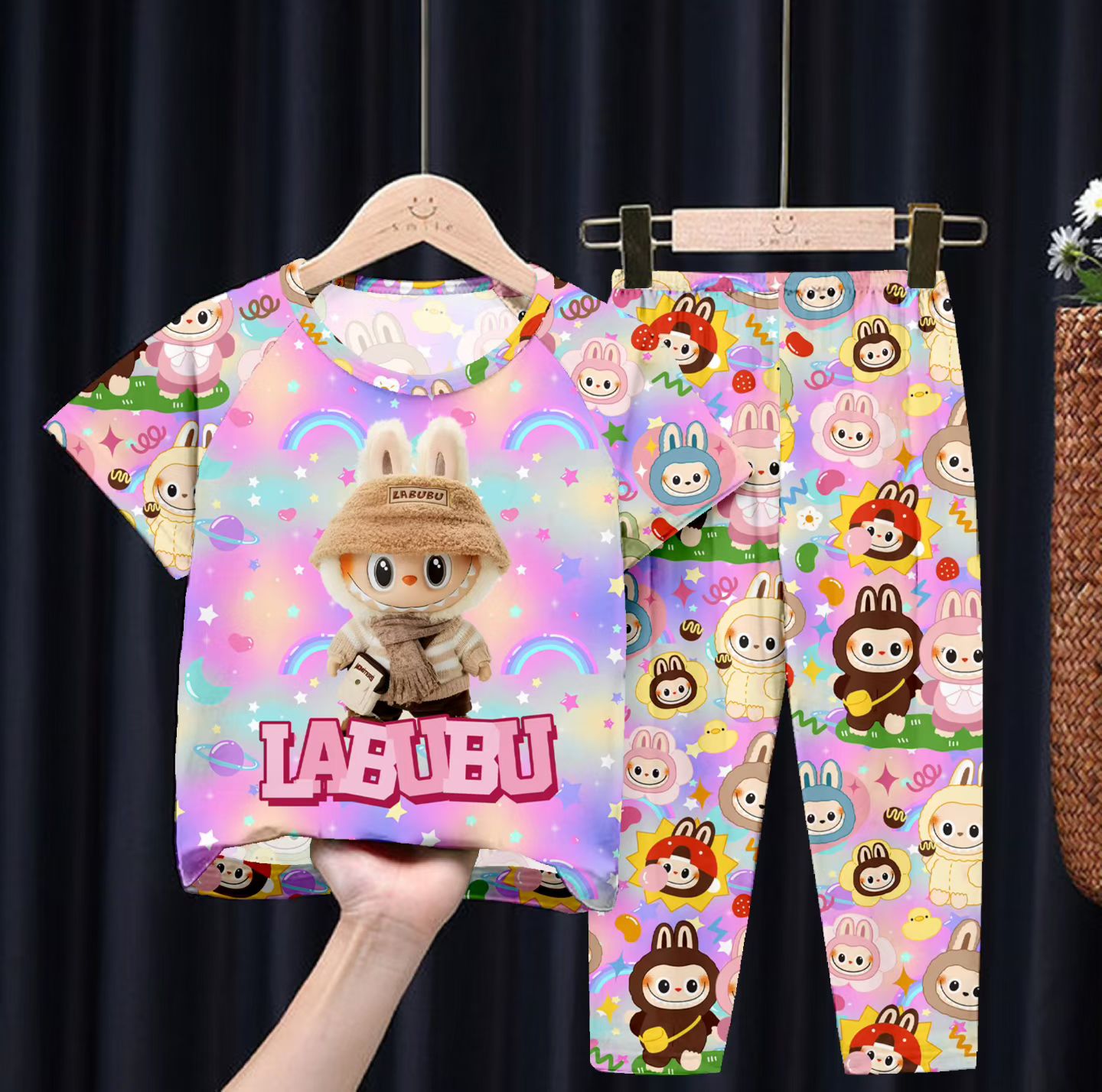 Pijama Temática Niños y Niñas (LABUBU) (2 pcs) Talla 8-18