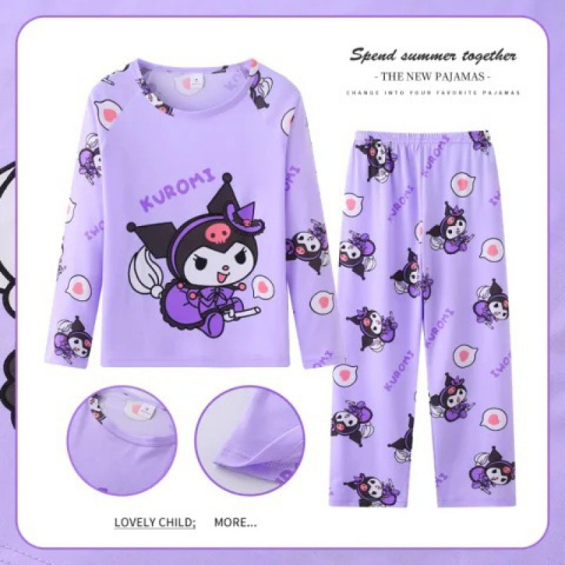Pijama Temática Niños y Niñas (KUROMI) (2 pcs) Talla 8-18