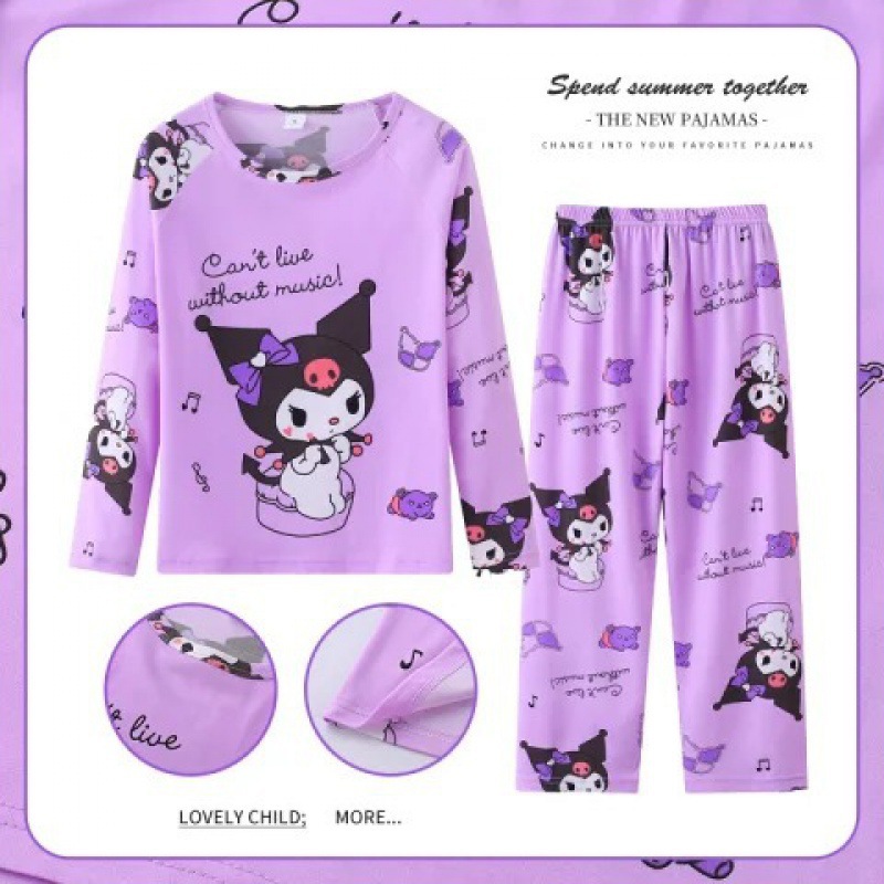 Pijama Temática Niños y Niñas (KUROMI) (2 pcs) Talla 8-18