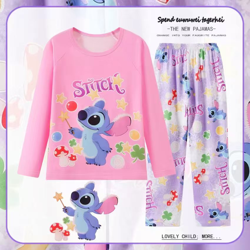Pijama Temática Niños y Niñas (STITCH) (2 pcs) Talla 8-18