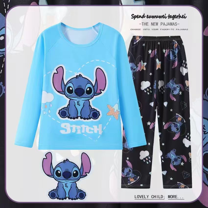 Pijama Temática Niños y Niñas (STITCH) (2 pcs) Talla 8-18