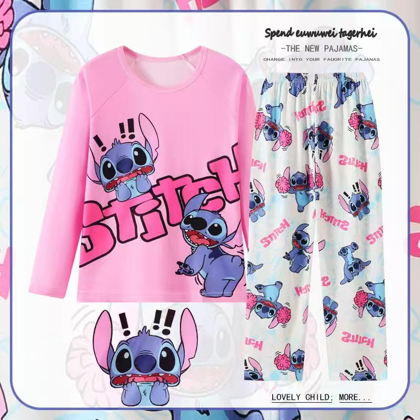 Pijama Temática Niños y Niñas (STITCH) (2 pcs) Talla 8-18