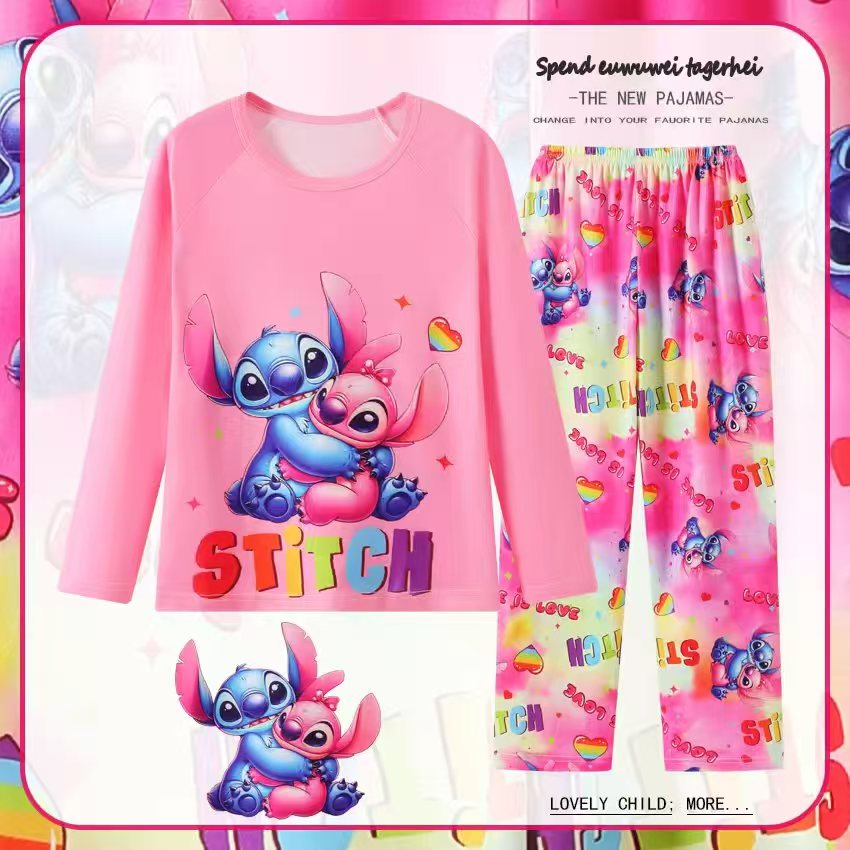 Pijama Temática Niños y Niñas (STITCH) (2 pcs) Talla 8-18