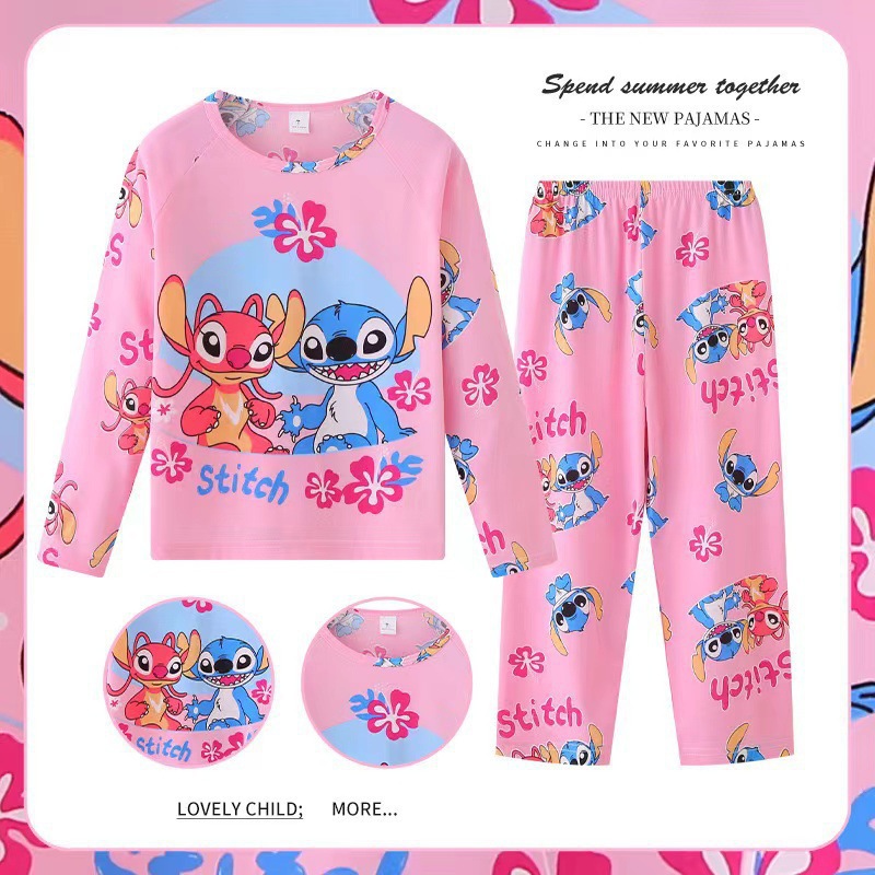 Pijama Temática Niños y Niñas (STITCH) (2 pcs) Talla 8-18